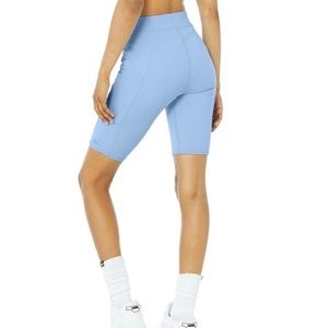 AAlo Yoga 9" high waist checkpoint biker shorts